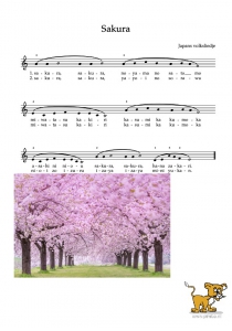 Bladmuziek/sheet music - Sakura Japan Japanese